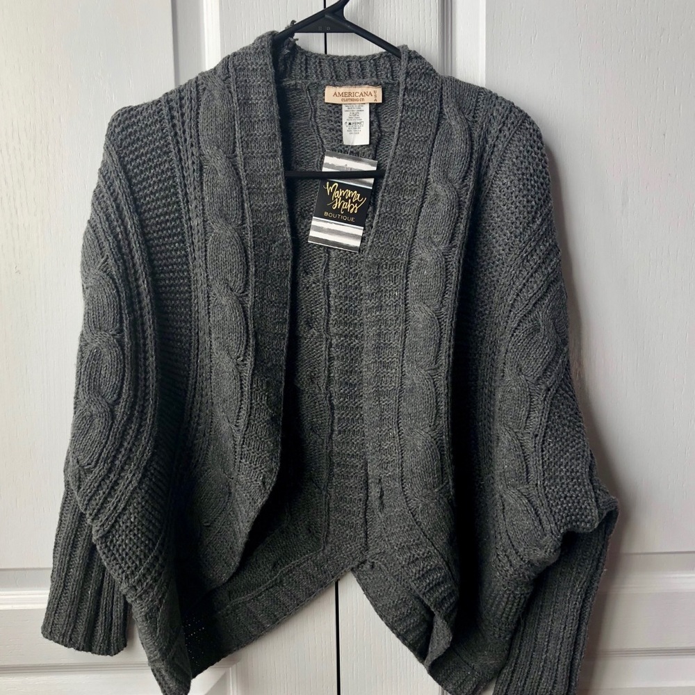 Charcoal Gray Knit Sweater